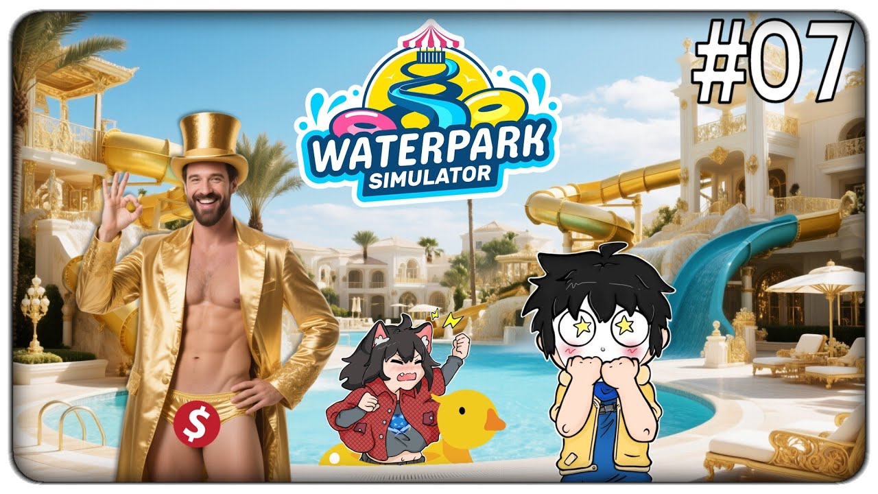 INSTALLIAMO LE PISCINE PER I RICCHI MA L'ASSISTENTE MI STALKERA | Waterpark Simulator - ep.07