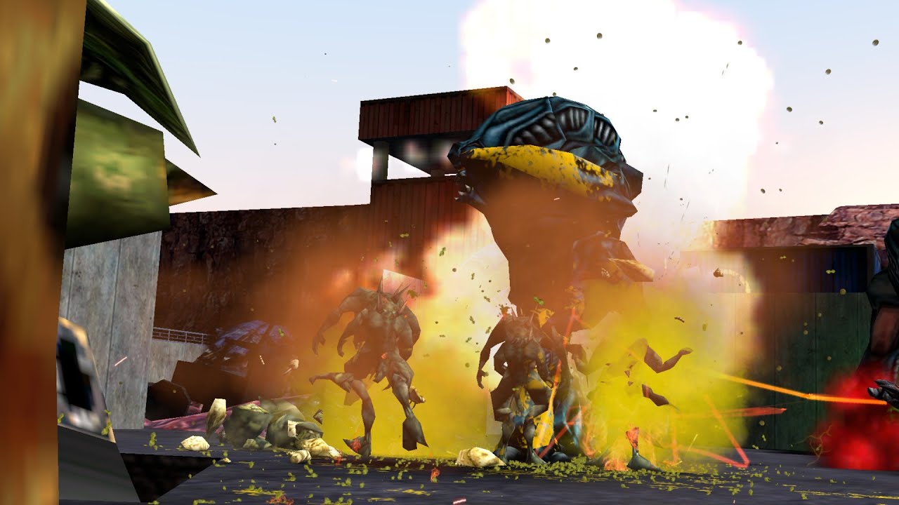 HALF LIFE 1 XEN VS RACE X NPC BATTLE (GMOD)