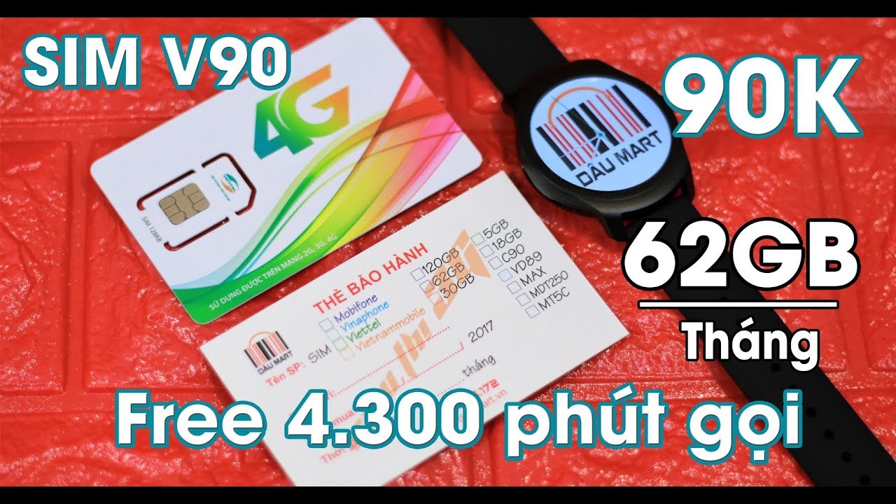 Review SIM 4G Viettel V90 Tặng 4.300 ph&uacute;t gọi v&agrave; 62GB/Th&aacute;ng trong 12 th&aacute;ng giống C90 v&agrave; VD89