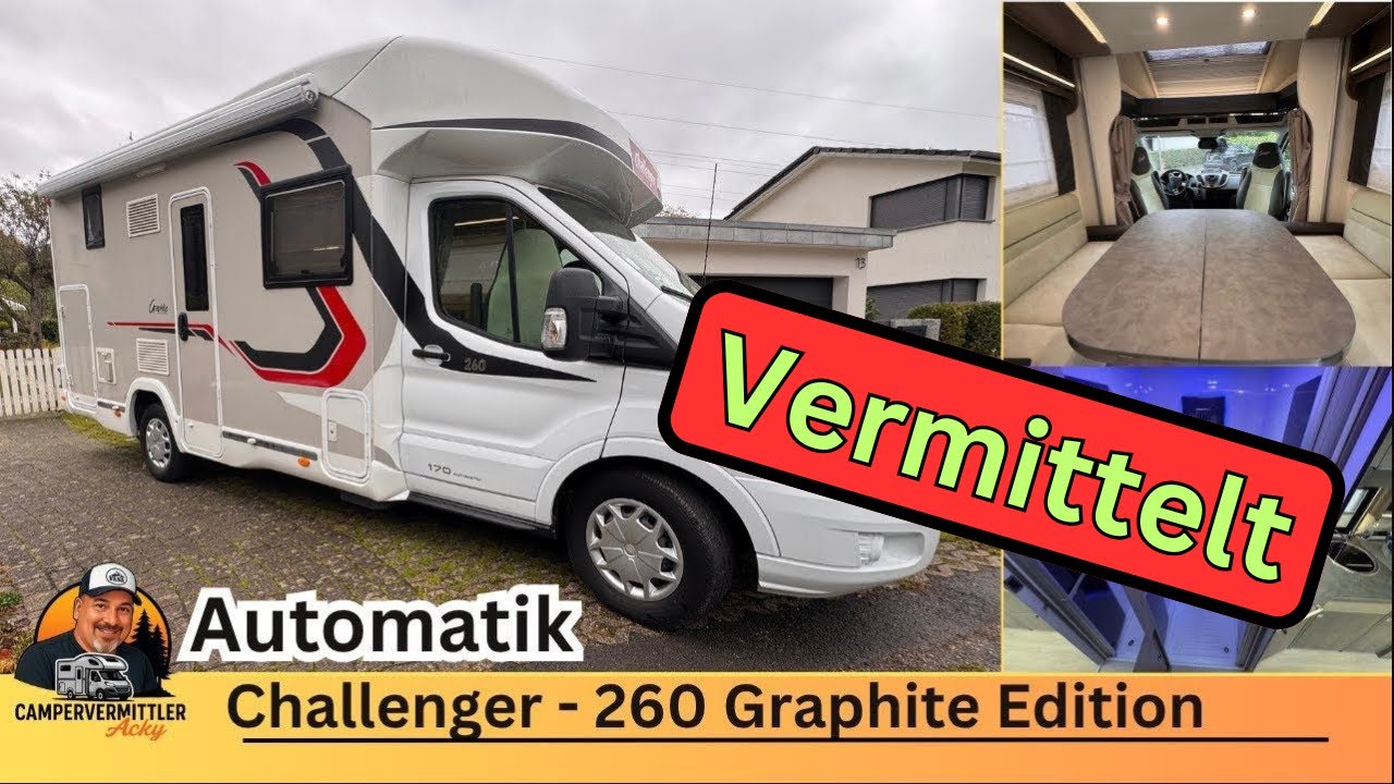48.990€- Automatik Wohnmobil - Challenger 260 Graphite Edition - Ford 170 PS