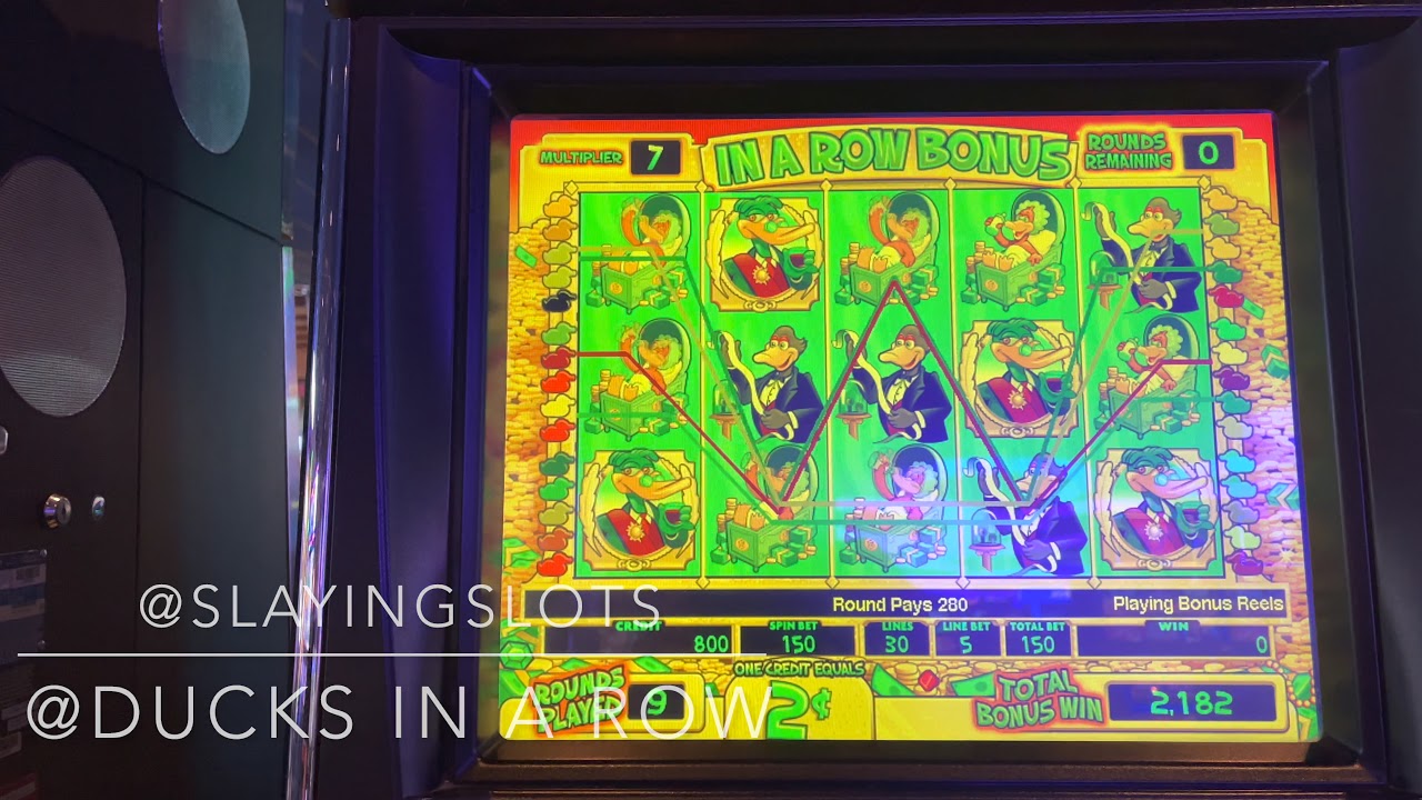 Ducks in a Row Slot Machine - Multiple Bonus Games!