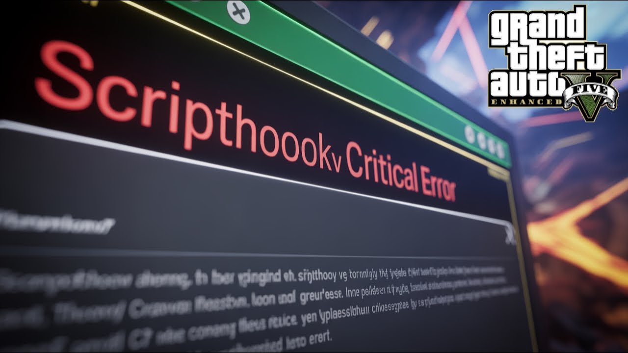 GTA V Enhanced New Update 1.0.1013.17 | How to Fix ScripthookV Critical Error? Anyone solved?