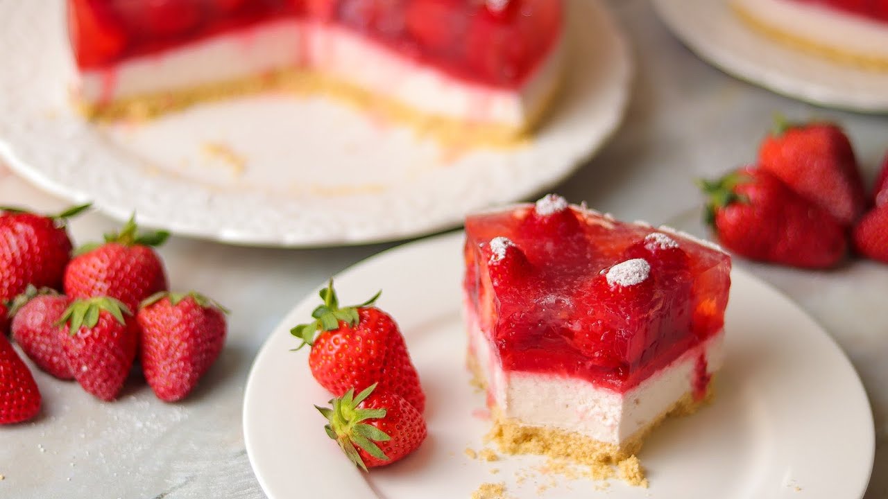 No Bake Strawberry Cheesecake | Eggless Cheesecake | No Bake Dessert | Strawberry Dessert