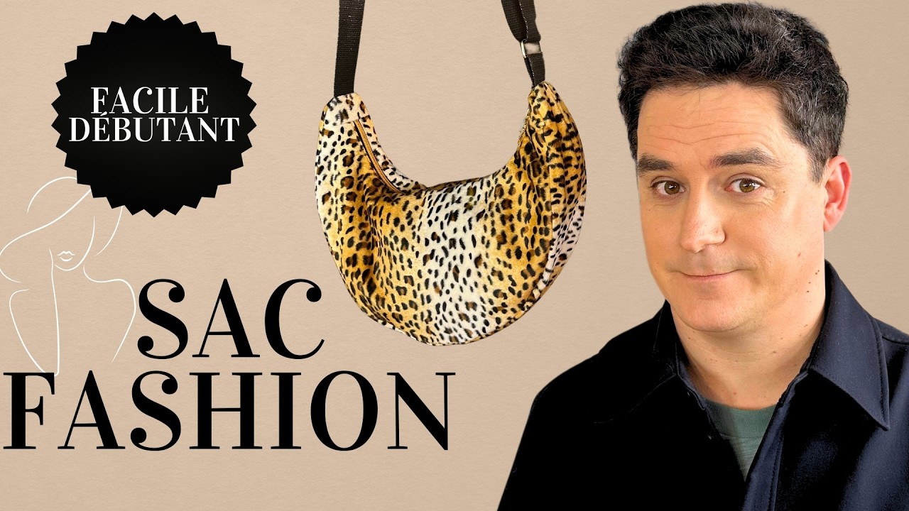 SAC DEMI LUNE : Tuto couture ultra simple pour un résultat pro ! 😍