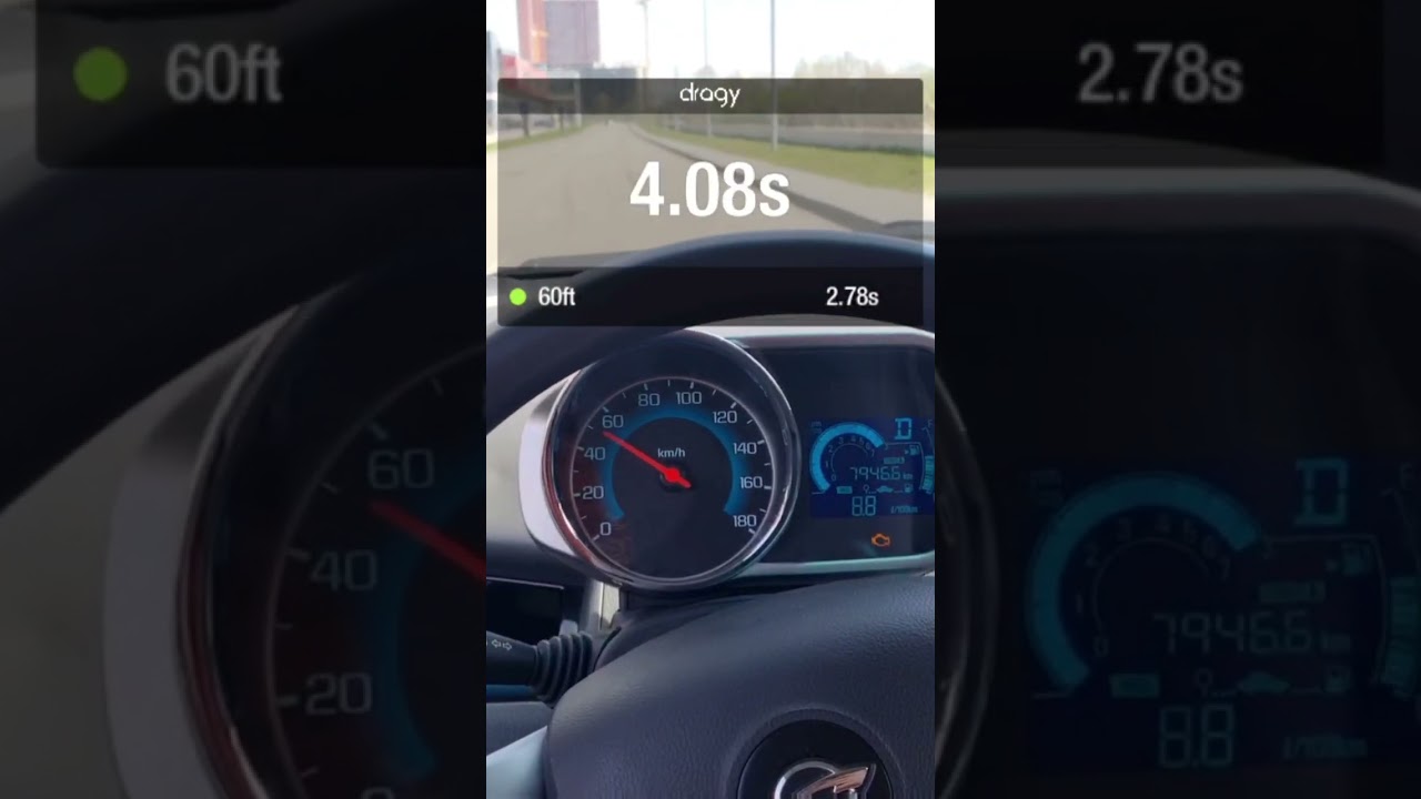 Chevrolet Spark Ravon R2 1.2L 2017 0-100 dragy