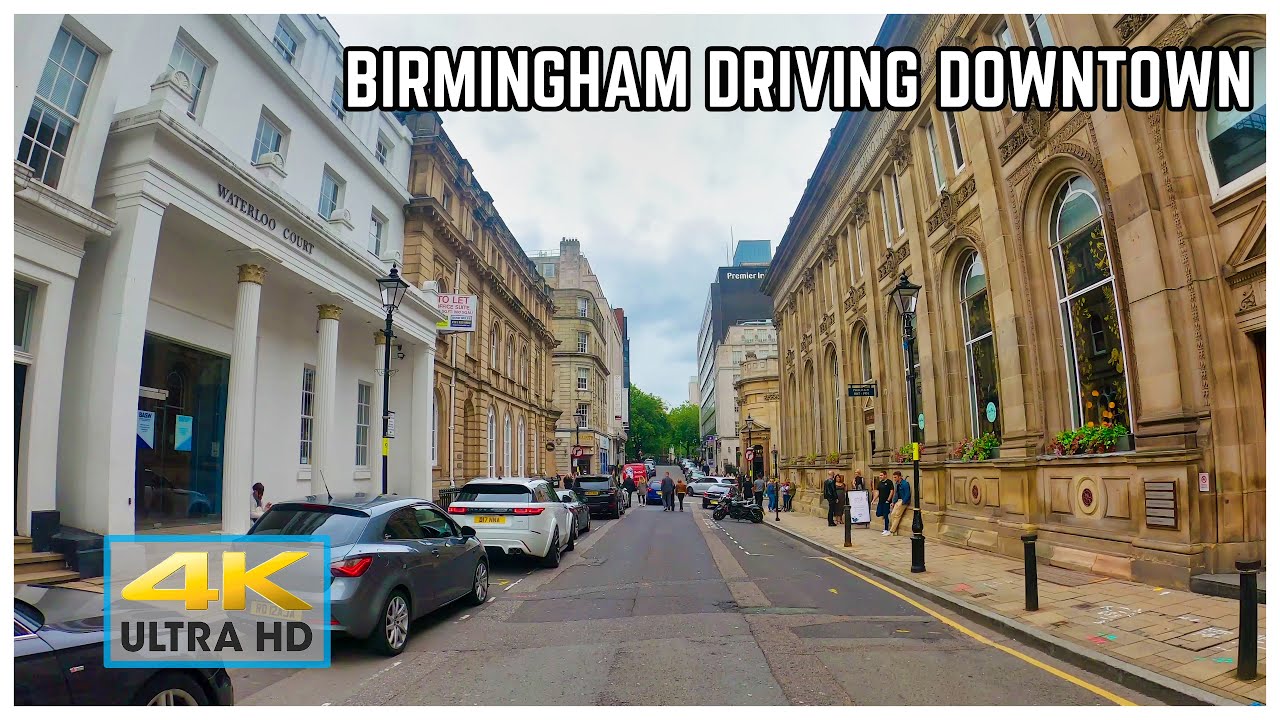 Birmingham Driving Downtown 4K Video