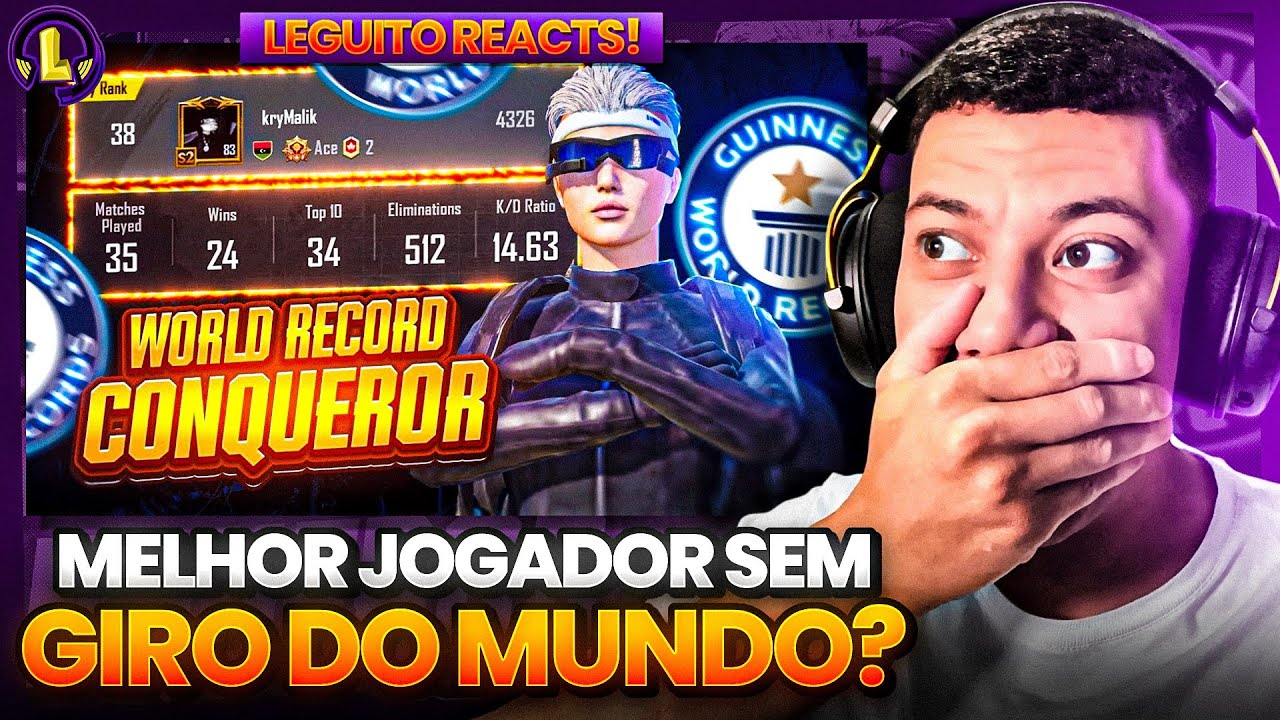 O MELHOR JOGADOR SEM GIRO DO MUNDO??? PUBG MOBILE REACT