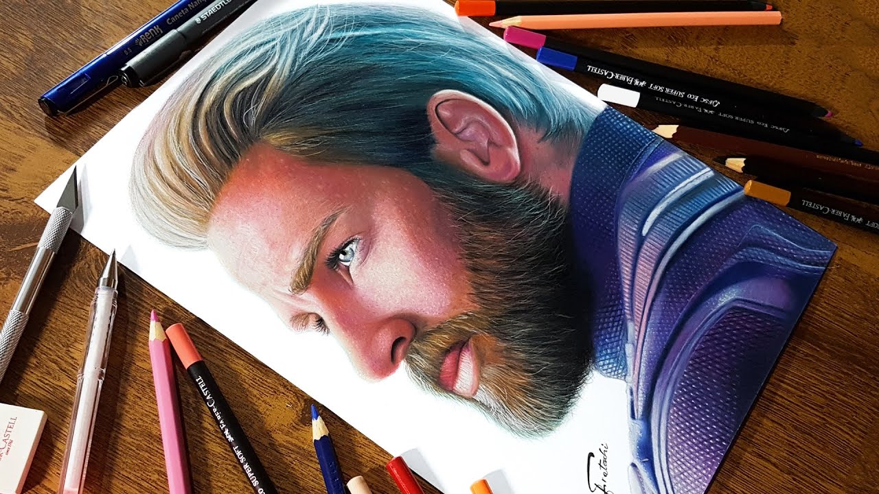 Drawing Captain America - Chris Evans