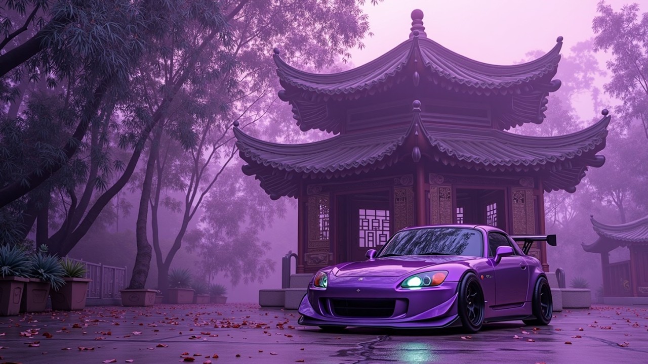 Chill Phonk JDM ~ Дождливая сходка Японский храм ~ Pastel JDM 2025 - Теплый закат
