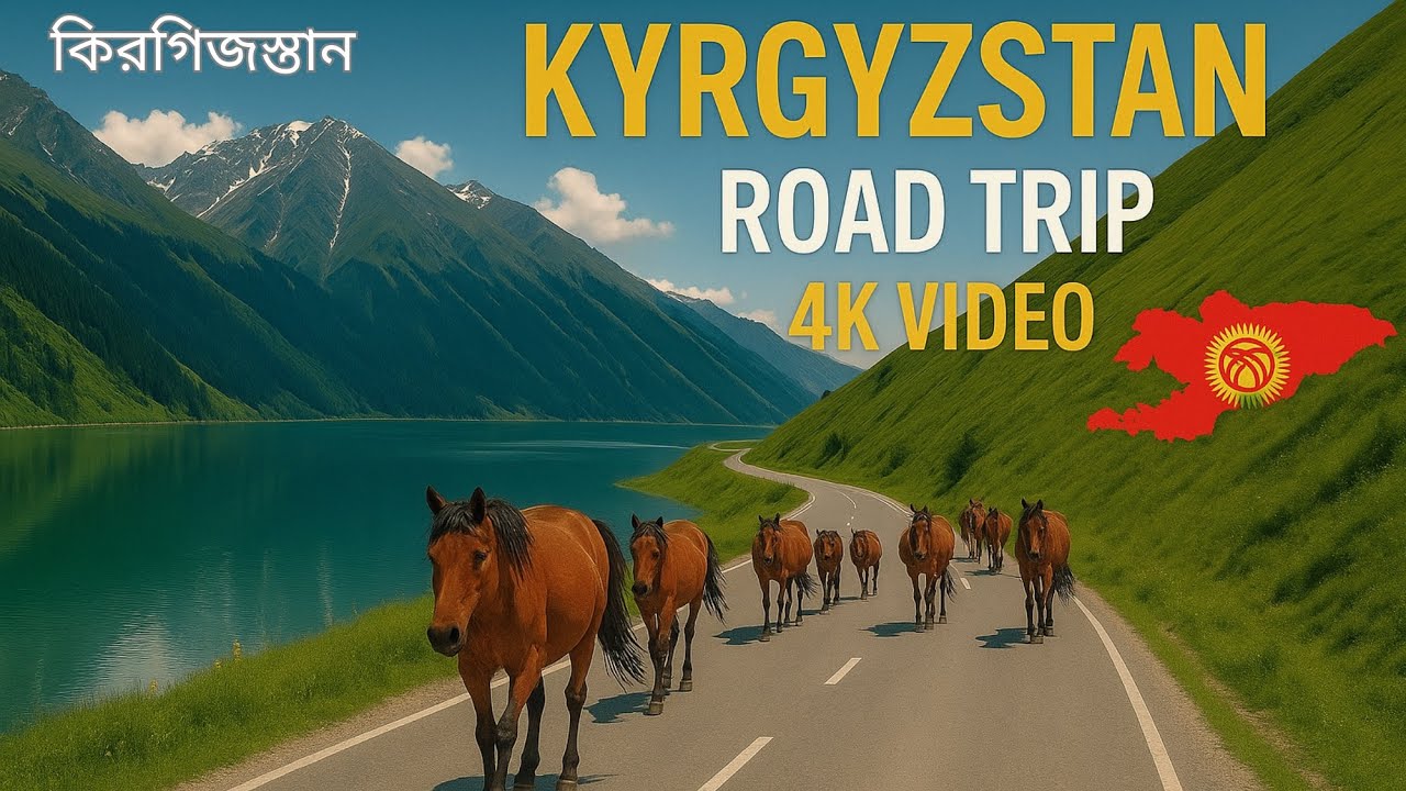 Kyrgyzstan 4K - A Video on Kyrgyzstan's Road Trip || এশিয়ার সুইজারল্যান্ড কিরগিজস্তান দেশ 🇰🇬