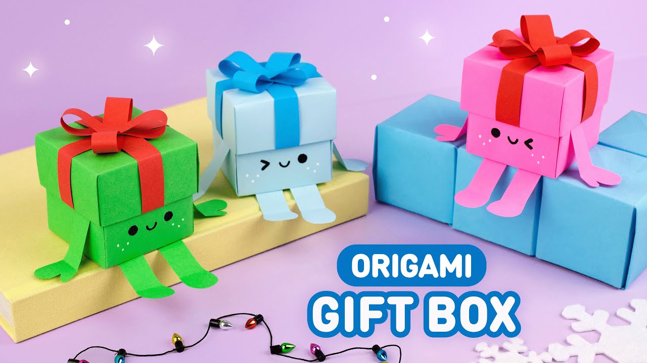Оригами Коробочка из бумаги | Подарок на Новый год | Origami Paper Gift Box