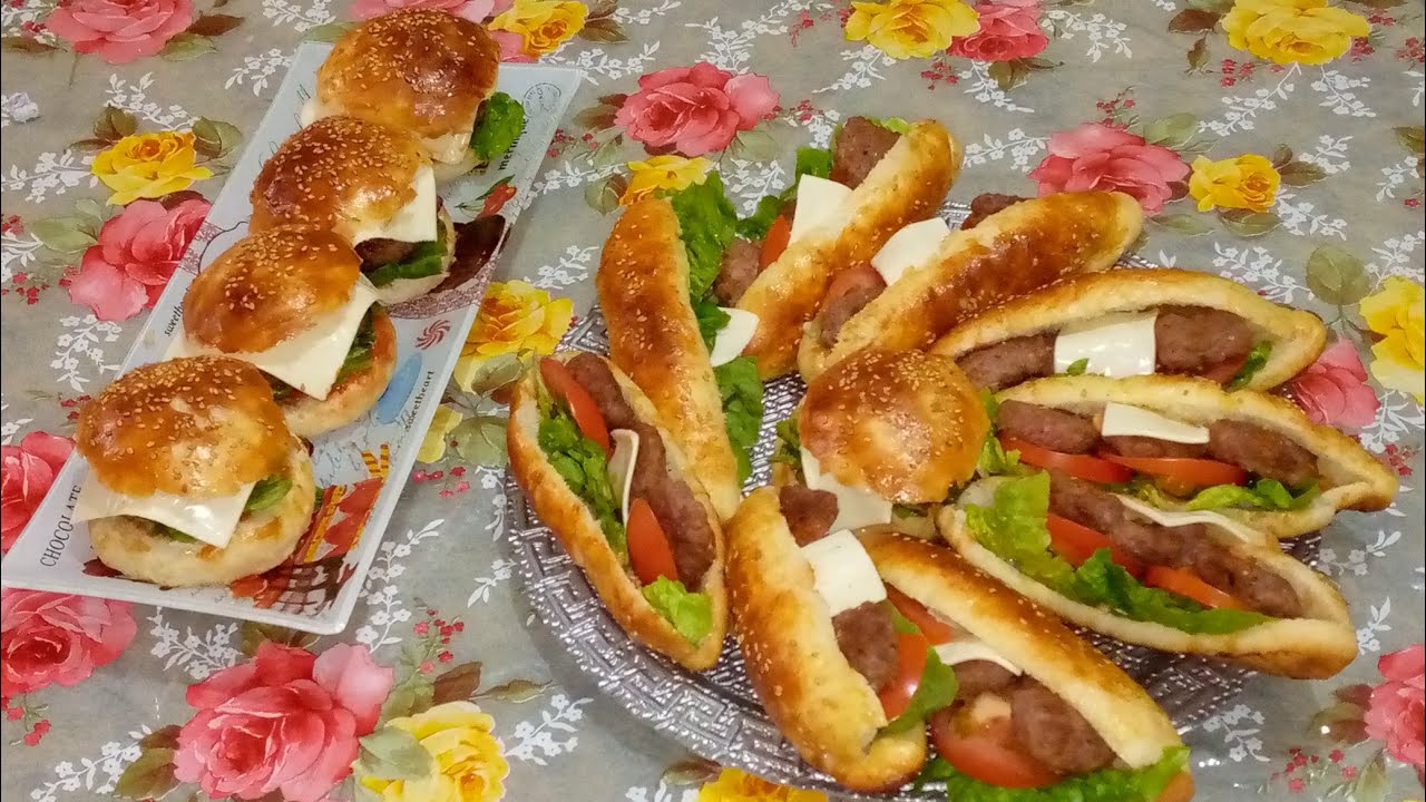 وجبة صيفية/ميني بوركر و باكيط بالكفتة بعجينة رائعة جدا 👍😋😋
