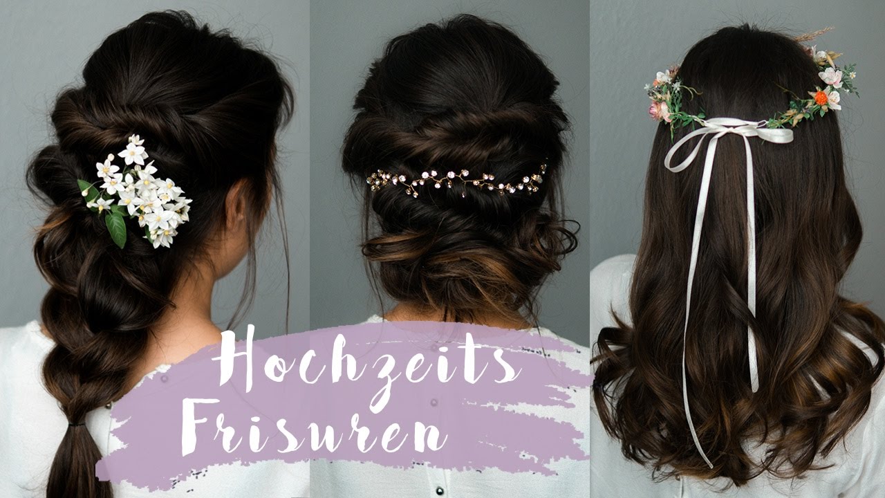 Hochzeitsfrisuren schnell und einfach | BOHO Wellen | Hochsteck  | Halb Hochsteck