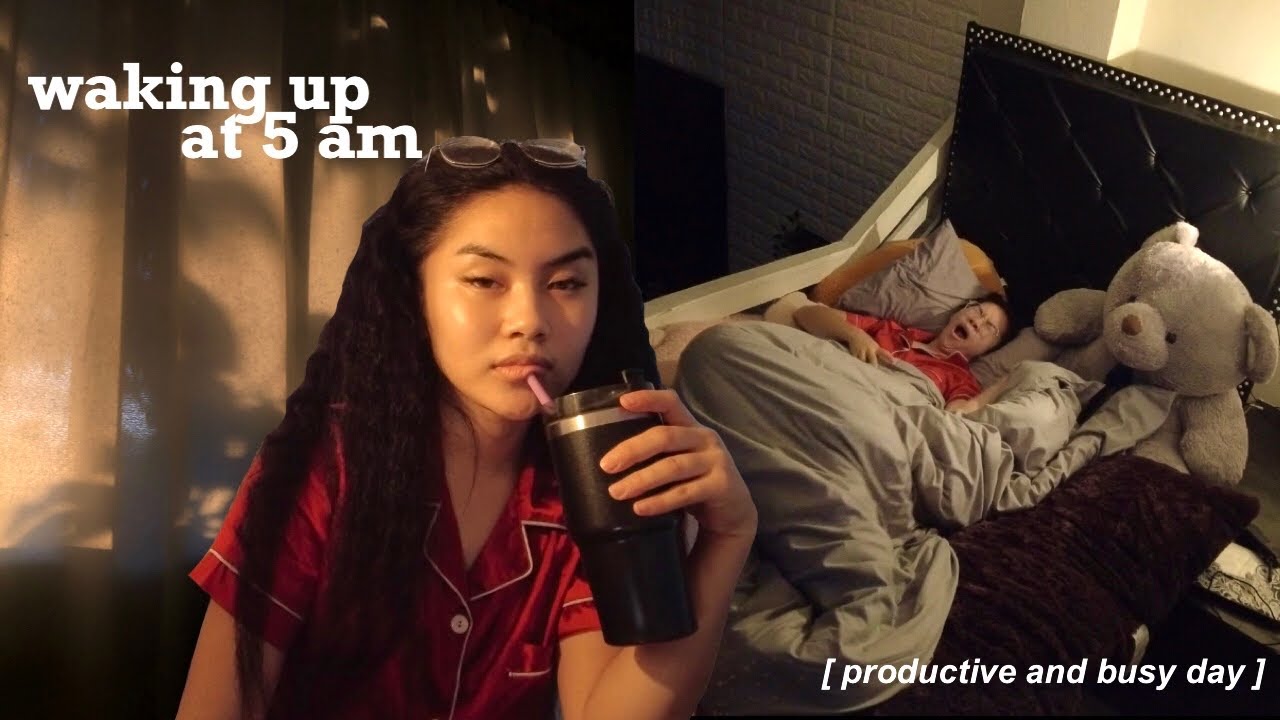 A PRODUCTIVE DAY IN MY LIFE (waking up at 5 am) | Sarah Perez
