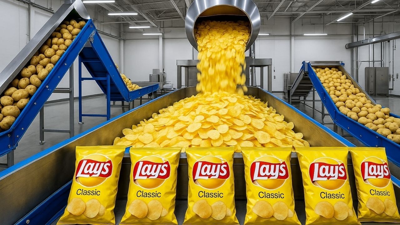 CÓMO se HACEN las PAPAS FRITAS LAYS 🍟🥔 | ASÍ se PRODUCEN 1 MILLON de BOLSAS cada DÍA