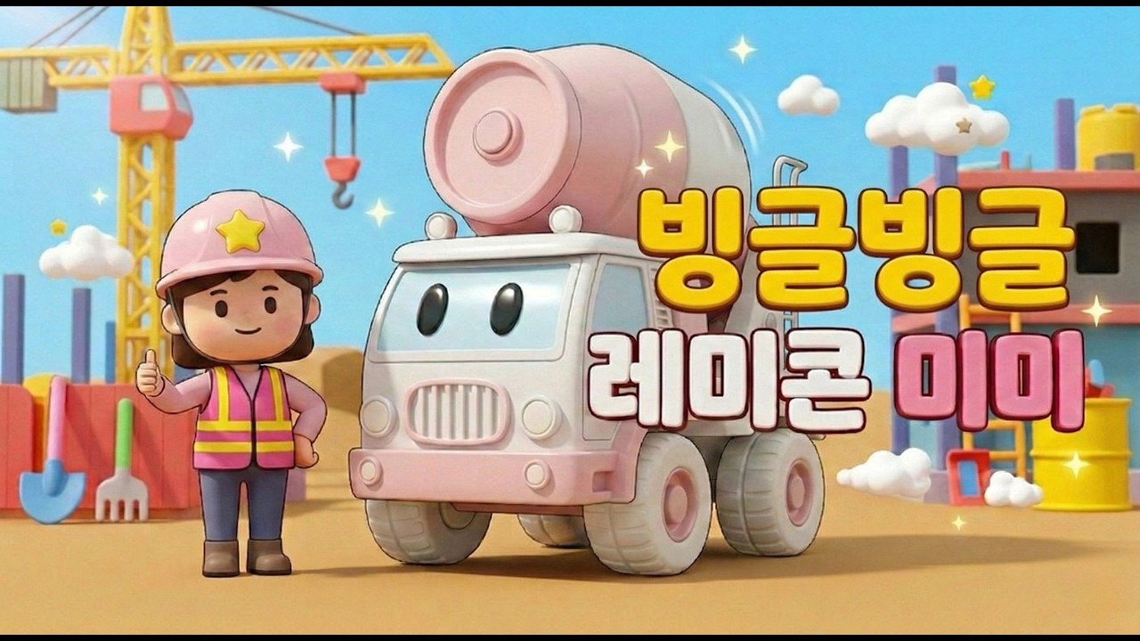 ✨ 빙글빙글 레미콘 미미 ✨ ㅣ반짝반짝 노래상자 ㅣ중장비동요