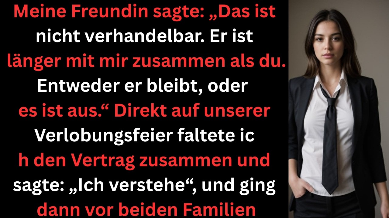 Meine Freundin sagte Nicht verhandelbar  er bleibt. Entweder er oder du