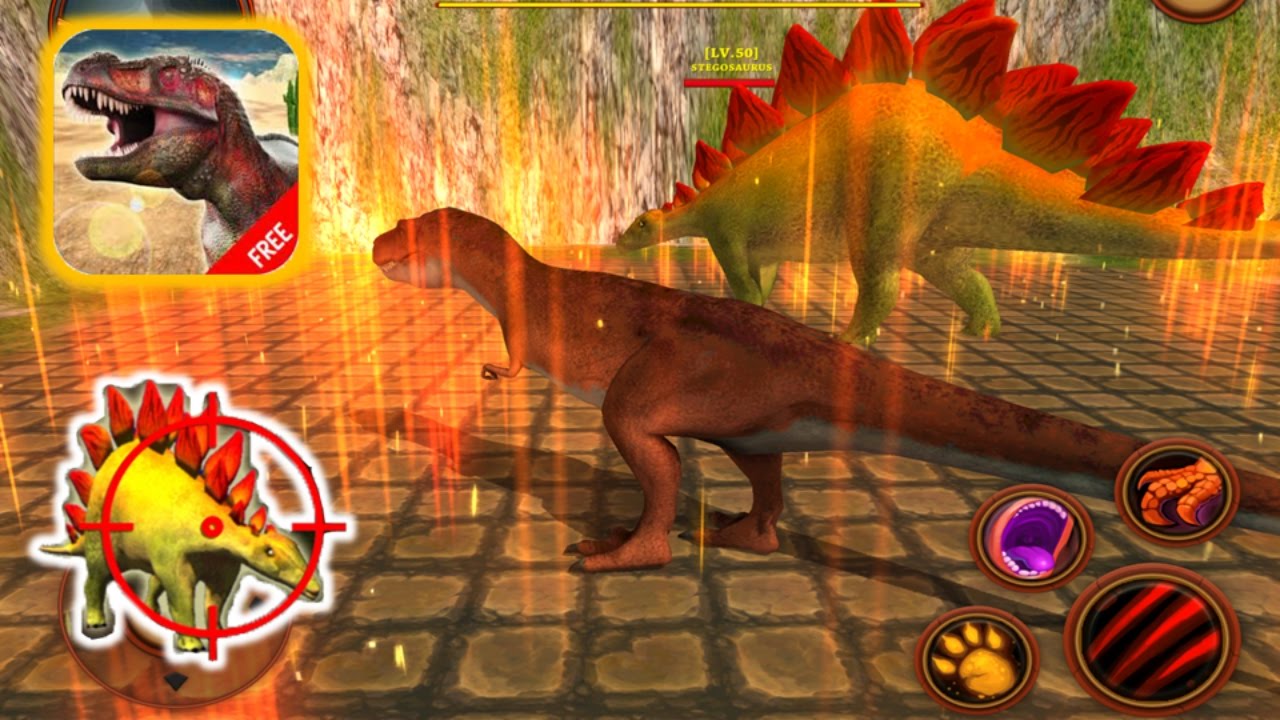Tyrannosaurus T-Rex Simulator: Dinosaurs Survival - Kill Stegosaurus IOS Gameplay