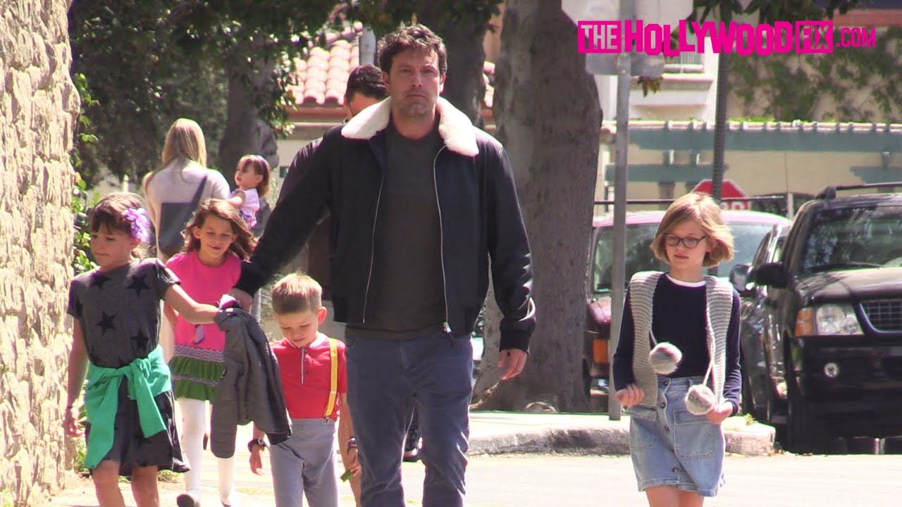 Ben Affleck Couldn't Be More Thrilled To Take His Three Children To Church 9.4.16