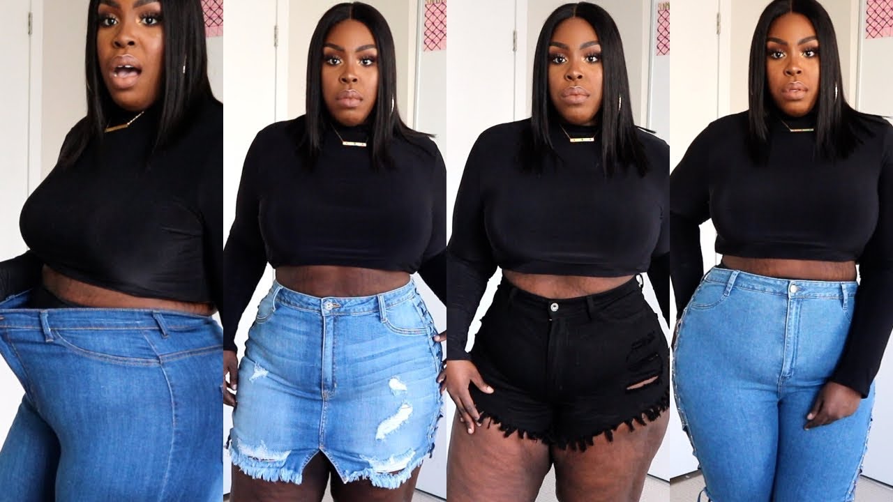 SHOULD I SIZE DOWN NOW?! 65LBS WEIGHT LOSS | MONOTIQUES JEANS PLUS SIZE TRY ON HAUL!