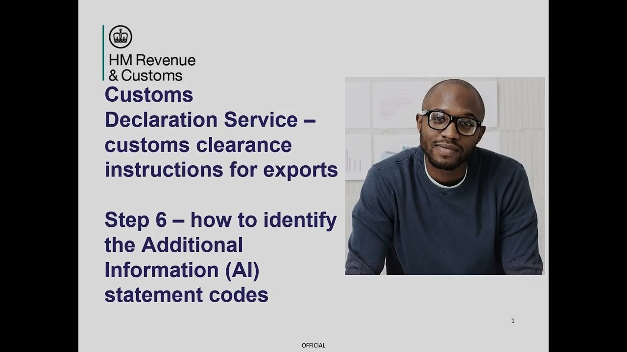 Customs clearance instructions for exports &ndash; Step 6 &ndash; additional information statement codes