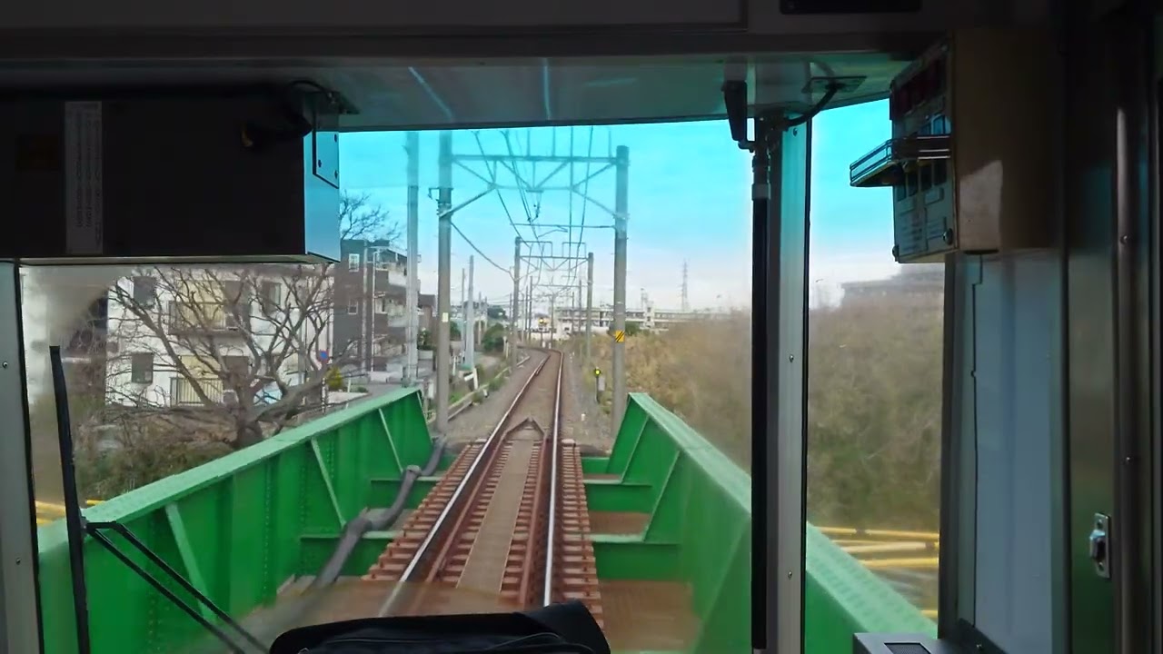 列車番号 328　京成松戸線　普通松戸行　京成津田沼-新津田沼間前面展望