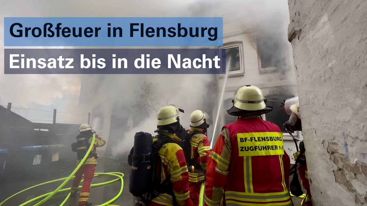 Großbrand in Flensburg: Wohnhaus zerstört