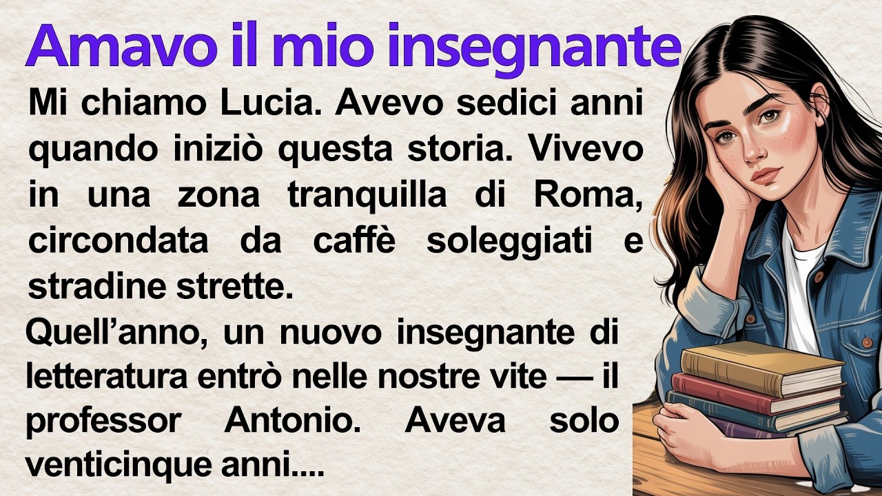 I Loved My Teacher ❤️ Italian Story for Listening Practice (A1–A2) | Italiano Tales