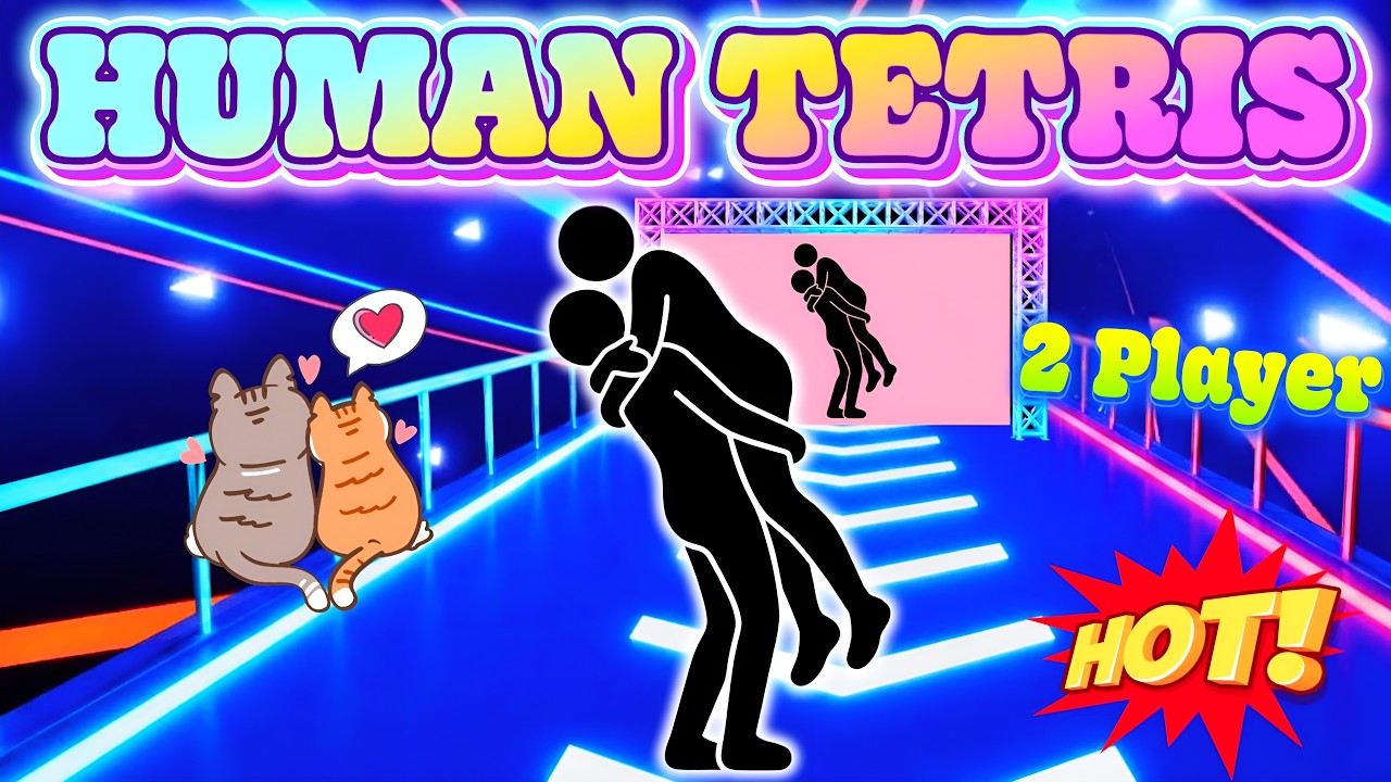 HUMAN TETRIS X CO-OP 2P | Challenge Rush | High-Quality Immersive Interactive Warm-Up #35