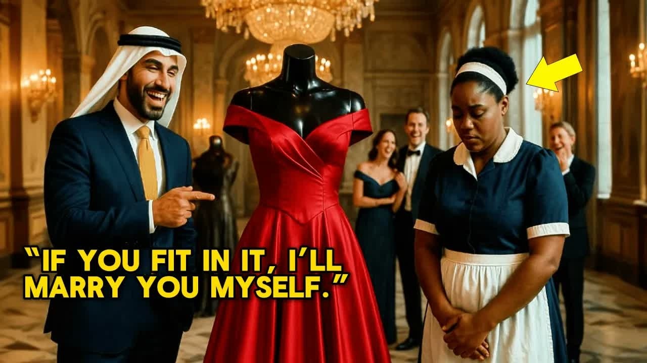 “IF YOU FIT IN THAT DRESS, I’LL MARRY YOU!” Arab Millionaire Laughed at Black Maid, But Months Lat