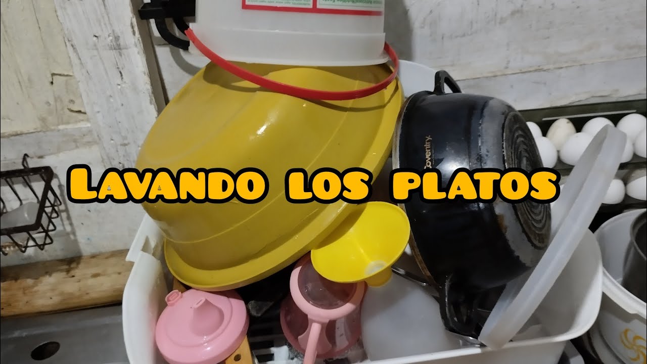 Lavando los platos después del almuerzo #limpiaconmigo 