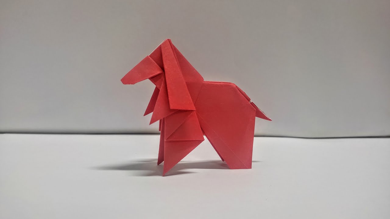 How To Make A Paper Origami Afghan Hound Dog Easy Step By Step