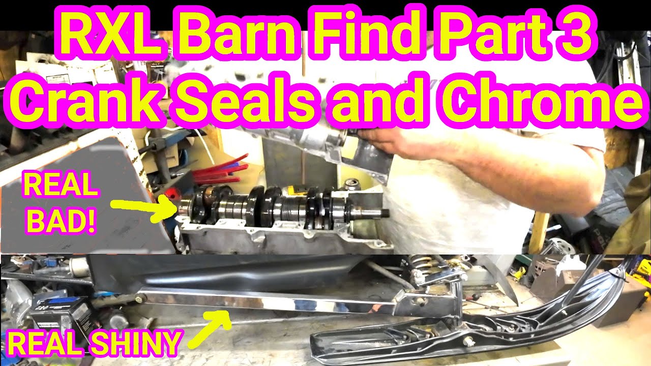 Barn Find RXL Part 3: Crank seals and Chrome Trailing Arms. Vintage Polaris triple snowmobile.