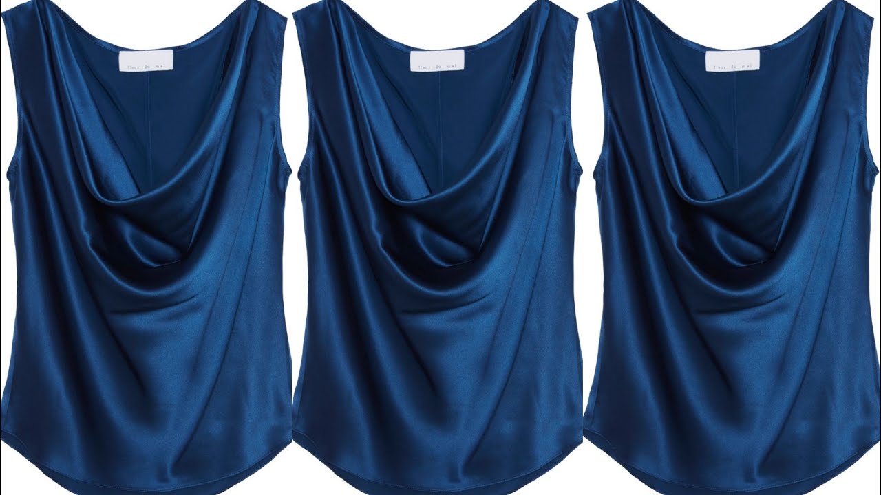 how to cut cowl neck top