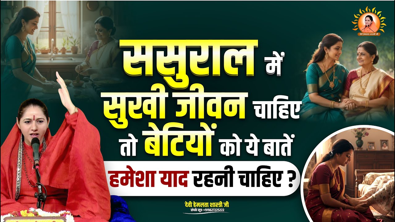 ससुराल में सुखी जीवन चाहिए तो बेटियों को ये बातें हमेशा याद रहनी चाहिए? | Devi Hemlata Shastri Ji
