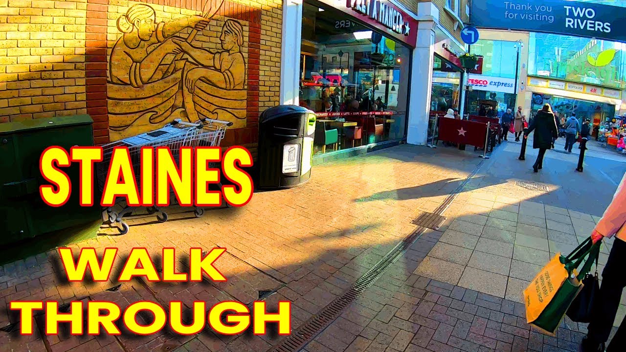 A Walk Through Staines Town Centre & Along The Thames  [December 2022]