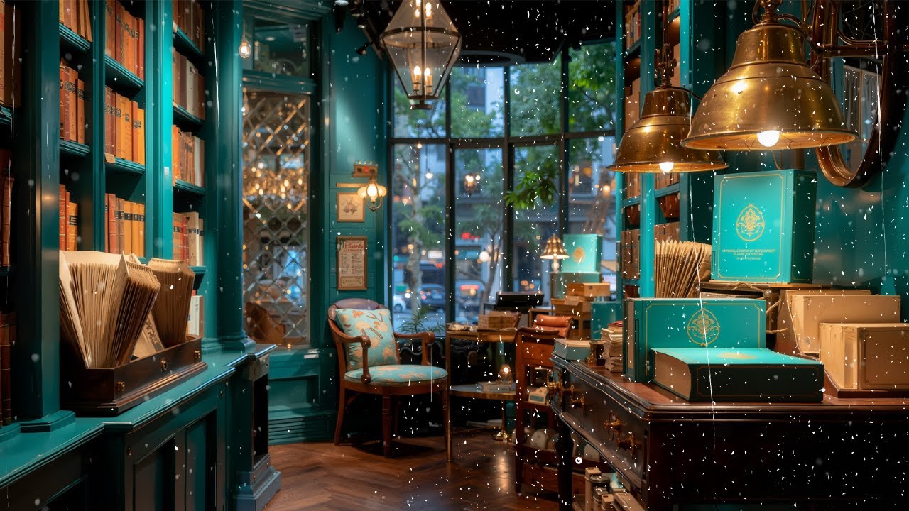 Nostalgic Oldies Playlist 1940s–1950s 📖 Vintage Oldies Music Playing in an Old Bookstore to Unwind