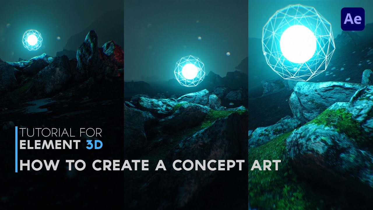 Как создать концепт-арт в Element 3D II After Effect II Tutorial
