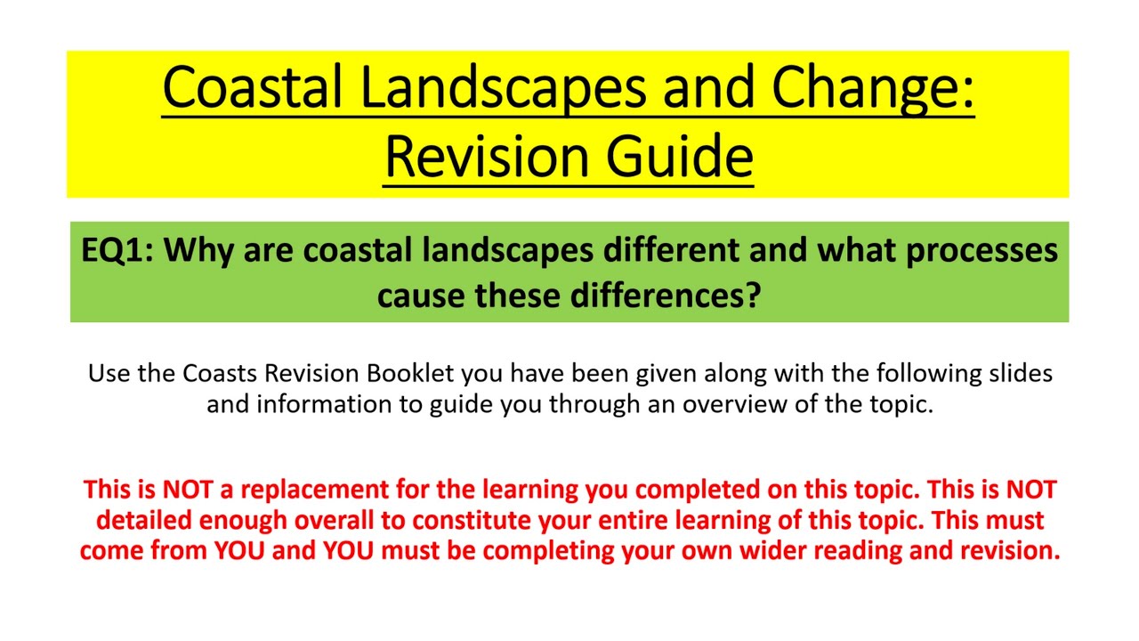 Edexcel A Level Geography - Coasts EQ1 Revision