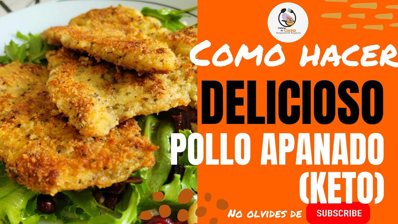 Pollo apanado con harina de almendras | #ketomealrecipe