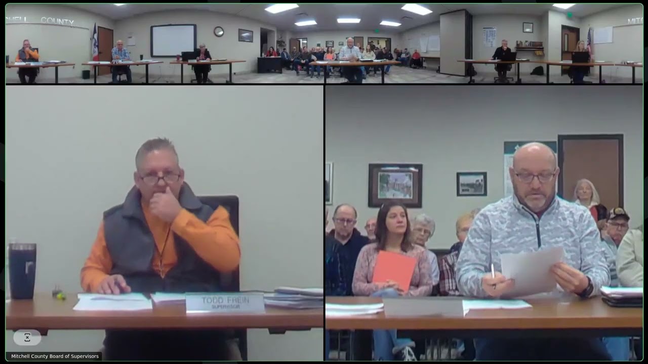 Mitchell County Board of Supervisors Meeting - January 13, 2026