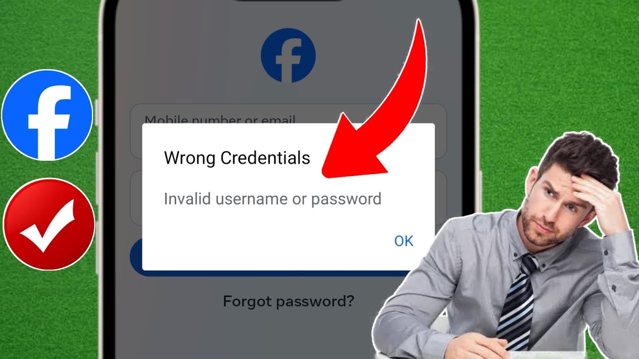How to Fix Facebook Wrong Credentials Invalid username or password