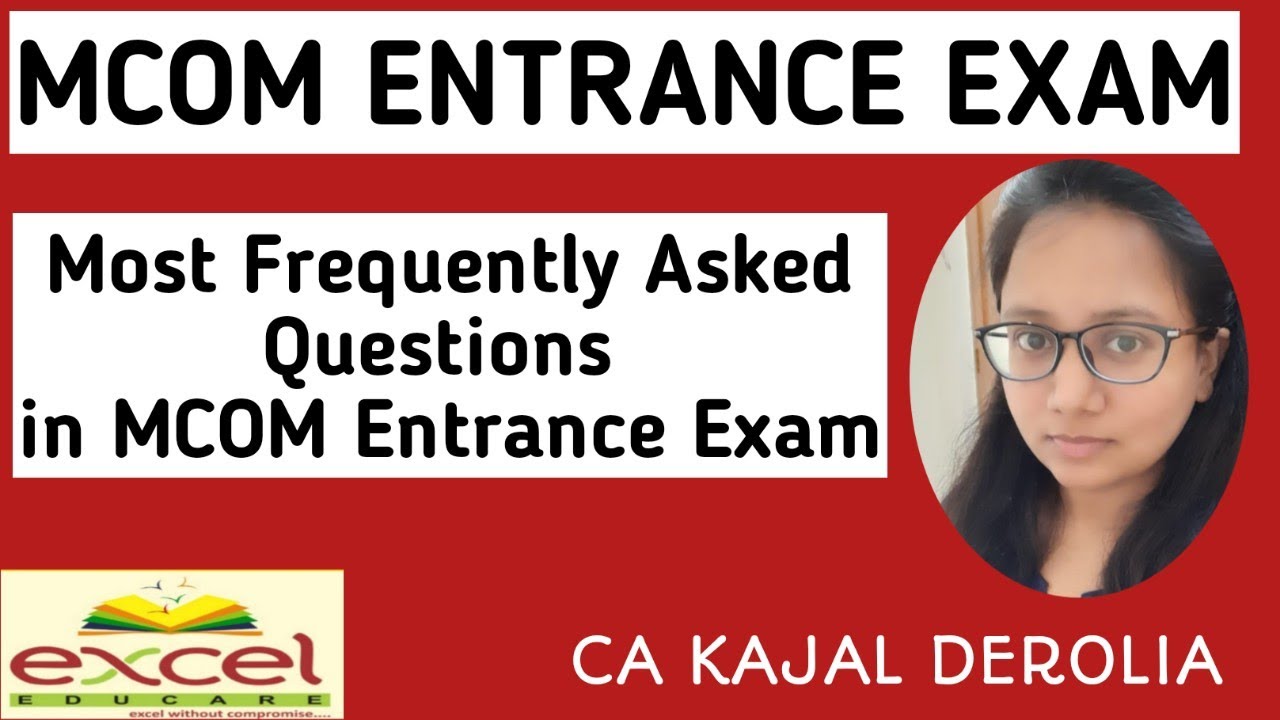 MCOM Entrance Most Frequently Asked Questions| M.Com Entrance Exam 2021 | BHU, DU, JMI & others  |