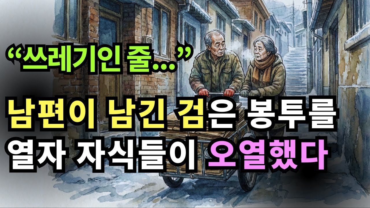 폐지 줍는 노인과 재혼한 68세 여사님, 자식들은 연을 끊었지만… 남편이 남긴 ‘검은 비닐봉투’를 보고 모두가 무릎 꿇었다