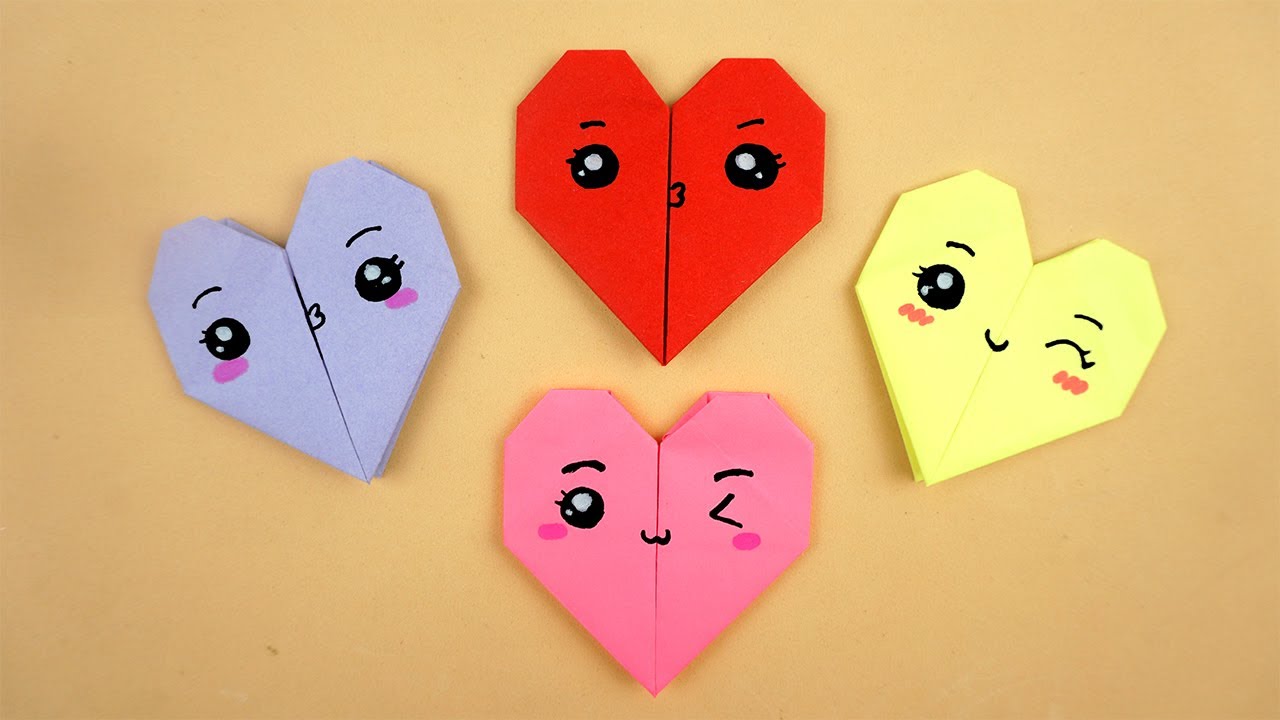 Herz falten - Herz basteln mit papier - Valentinstag geschenke selber machen / Muttertag basteln