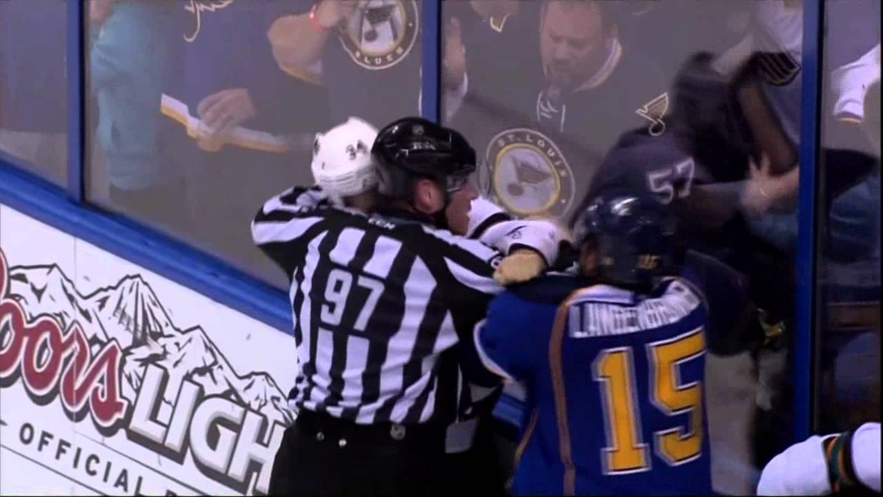Brawl end of game. San Jose Sharks vs St. Louis Blues 4/14/12 NHL Hockey