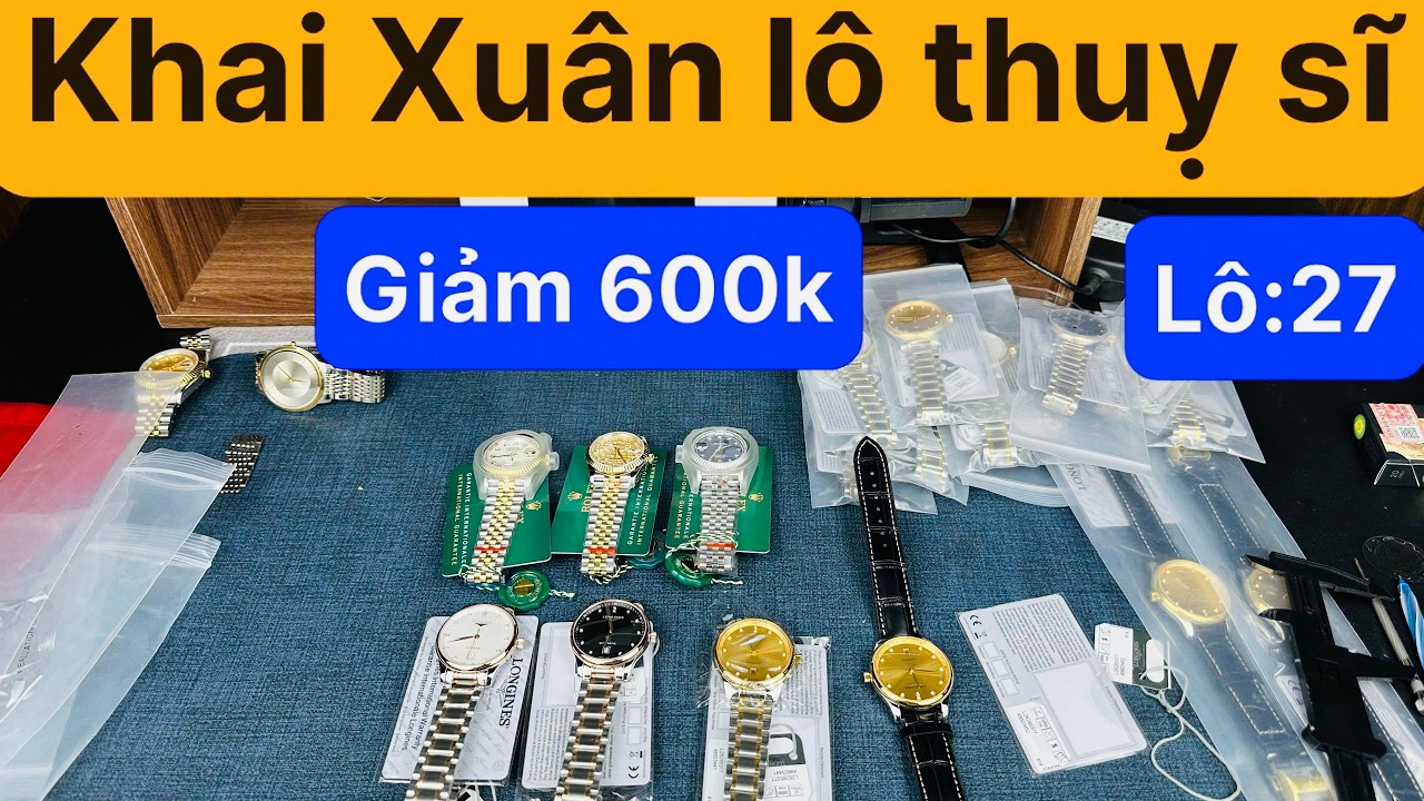 Lô 27 khai xuân khui lô đồng hồ cơ máy V8 2892 Thuỵ sĩ ĐỒNG HỒ CƠ THUỴ LÔ MỚ 2026 giá tốt khai xuân