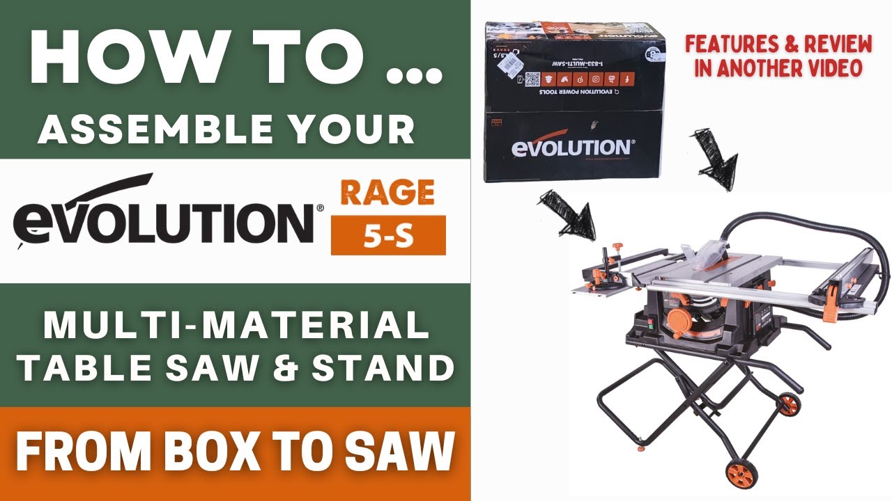 Настольная пила Evolution Rage 5S — как собрать: от коробки до готового изделия #инструменты #evo...