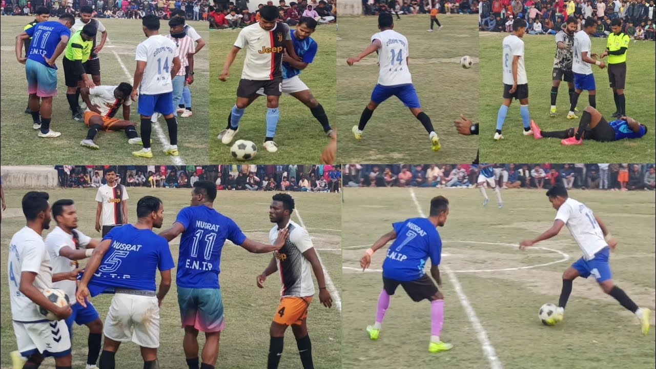 হাইভোল্টেজ ম্যাচ বিদেশি প্লেয়ারের সাথে বাঙালি প্লেয়ারের মারামারি বেঁধে গেলো।।