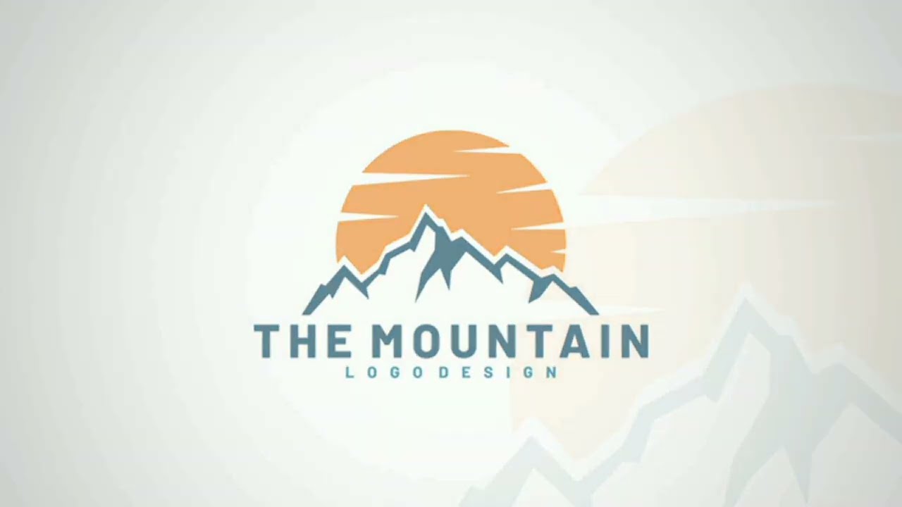 vector tutorial how to make  the mountain logo design